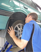 checking wheel arch